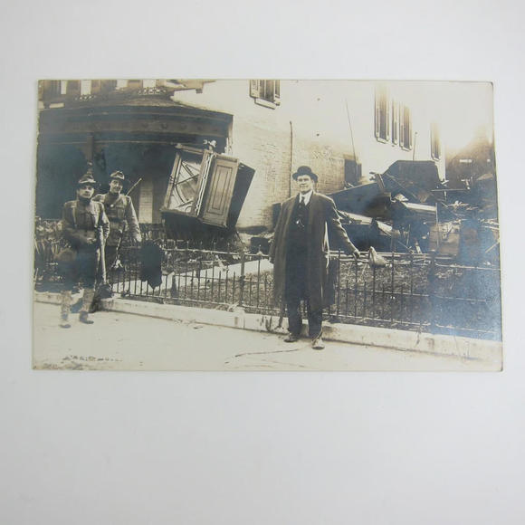 Other - Real Photo Postcard RPPC 1913 Dayton Ohio Flood Damage City Street & Buildings